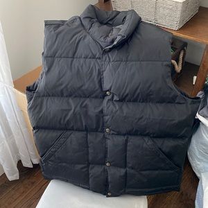 Lands end black puffer vest